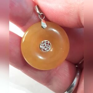 14K (Stamped Inside Bail)jade Pendant
